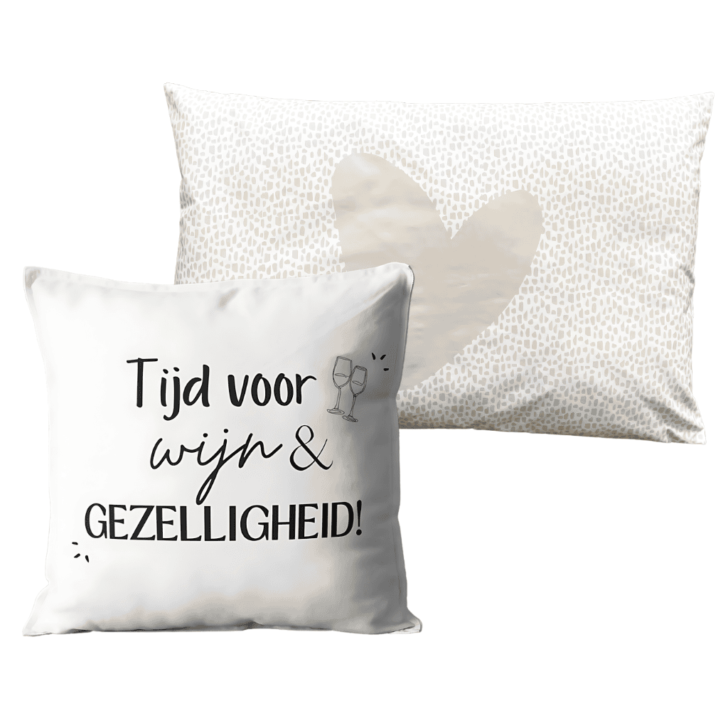 sierkussens wijn beige hart living club